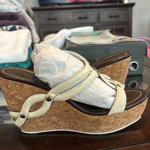 Cole Haan White Patent Wedge